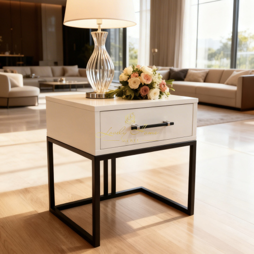 Прикроватная тумбочка AZIO LHM1 TWIN BLACK  450х350х550 (ШхГхВ) 