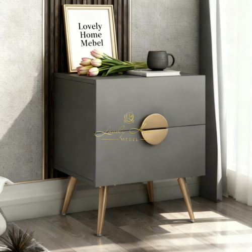 Прикроватная тумбочка AZIO LHM2 FOOT GOLD 450х350х550 (ШхГхВ)