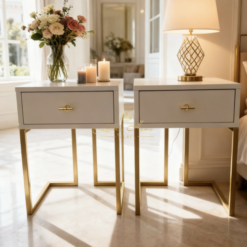 Прикроватная тумбочка AZIO LHM1 TWIN GOLD 450х350х550 (ШхГхВ)