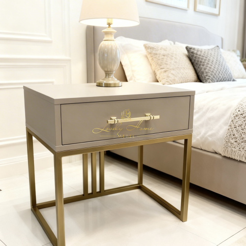 Прикроватная тумбочка AZIO LHM1 TRIO GOLD 450х350х550 (ШхГхВ)